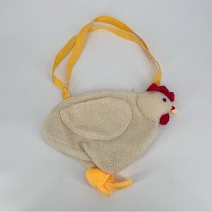 Yellow Chicken Zipper Top Adjustable Strap Shoulder Purse